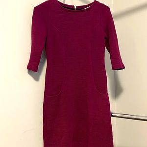 Boden Burgundy Dress with Pockets